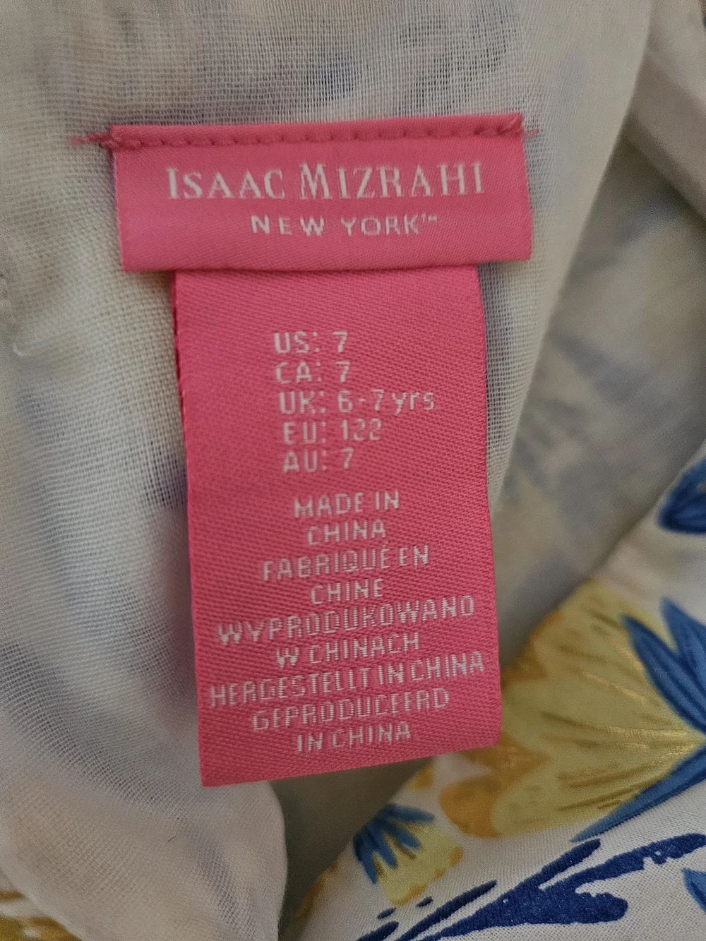 Like NEW Isaac Mizrahi Girls Floral Ruffle Dress & Matching Headband Set - 7 YO